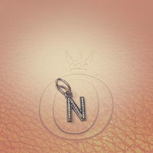 Pandora Letter N sparking Sterling silver charm